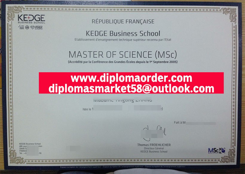Fake KEDGE diploma,fake KEDGE degree.