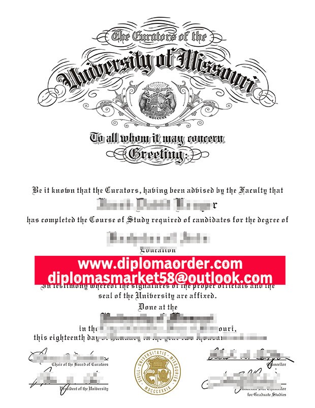 University of Missouri diploma,University of Missouri degree