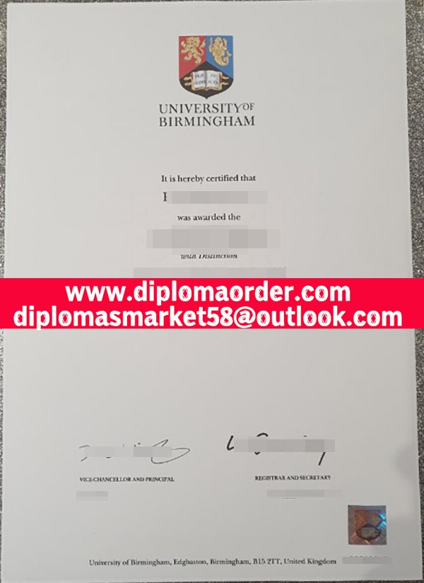 University of Birmingham degree,University of Birmingham diploma
