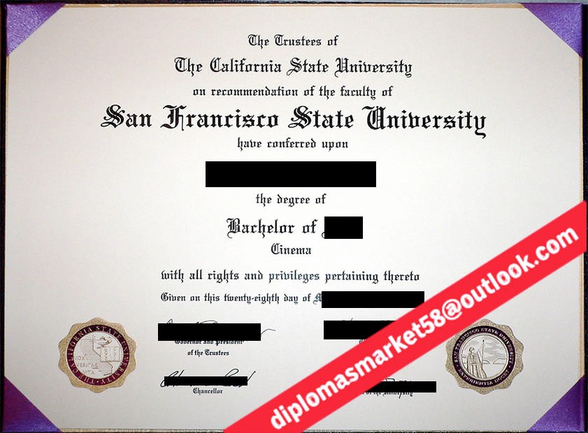 Buy San Francisco State University diploma online