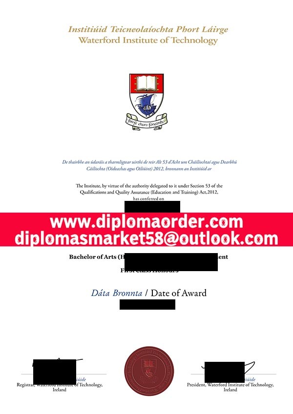 Waterford Institute of Technology diploma.